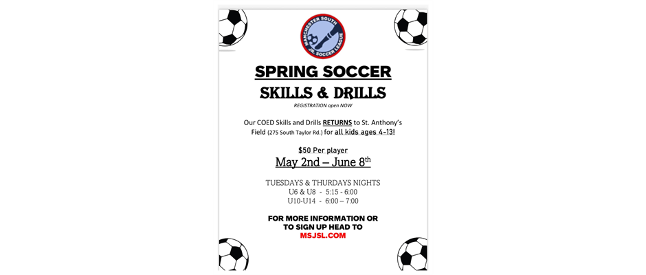 2023 Spring Skills & Drills Registration